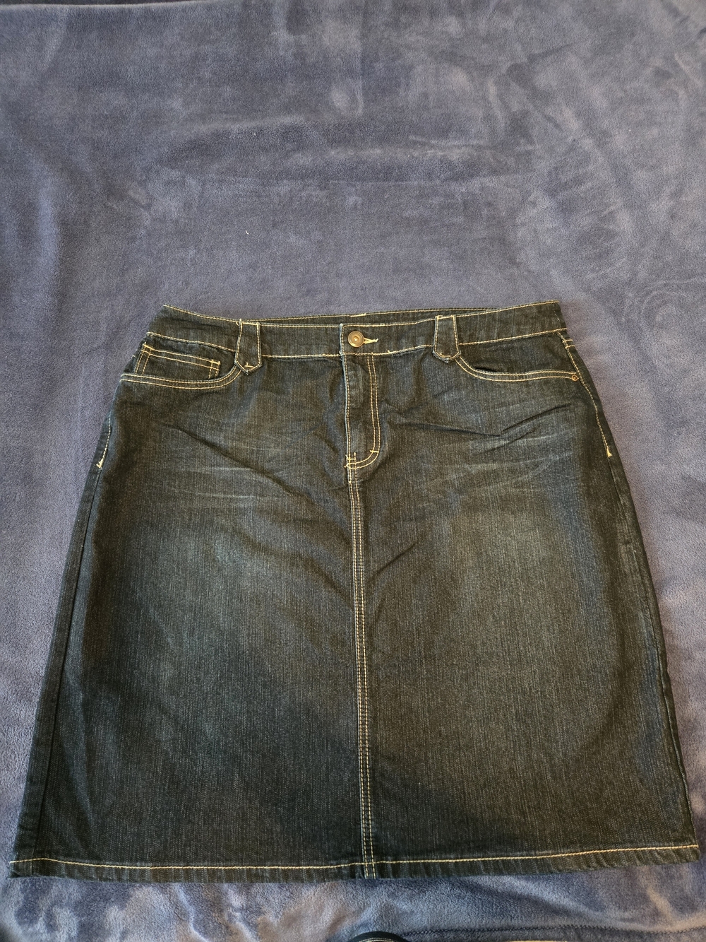 Christopher & Banks Dark Blue Denim Skirt